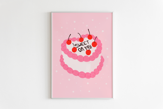 Sweet On You Cake Print