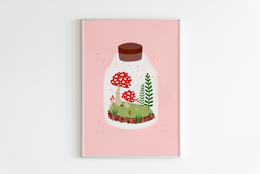 Mushroom Terrarium Print