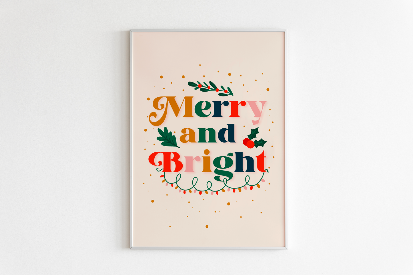 Christmas Merry And Bright Print