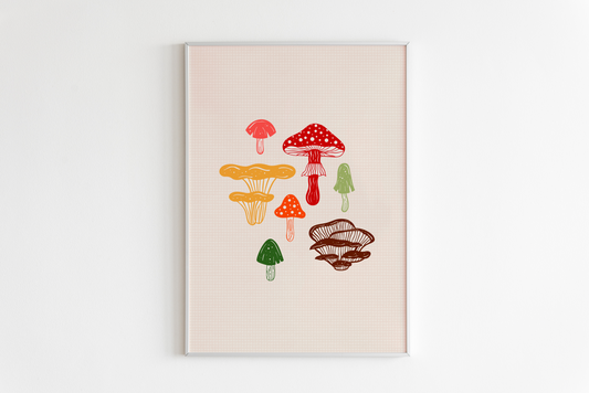 Mushrooms Print