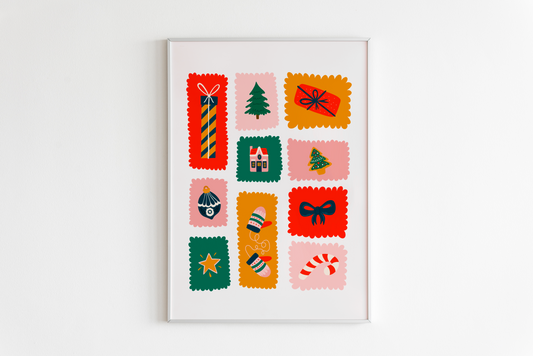 Christmas Stamps Print