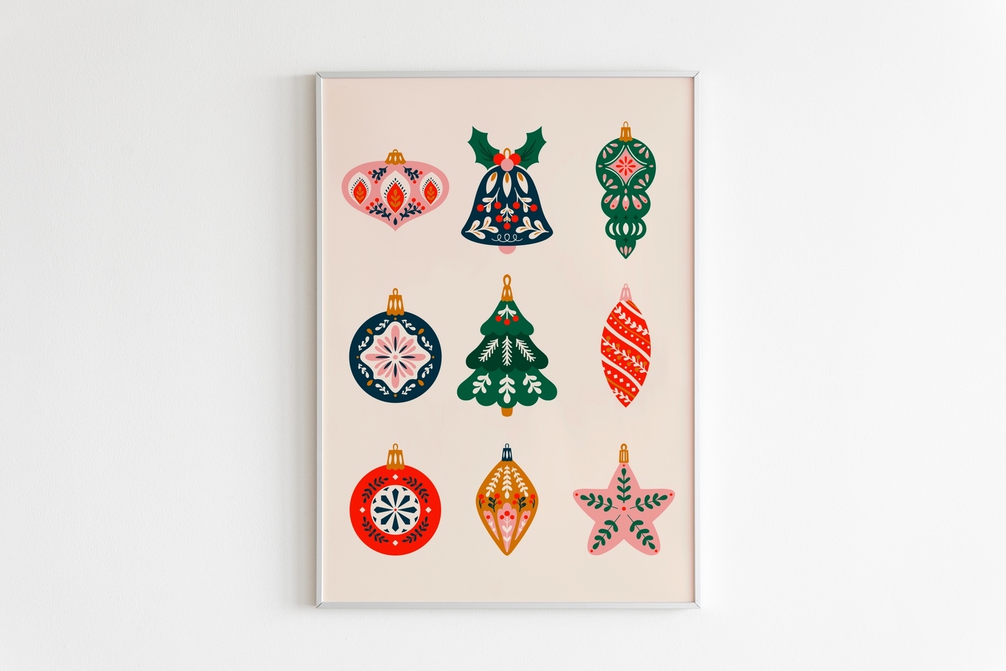 Christmas Baubles Print