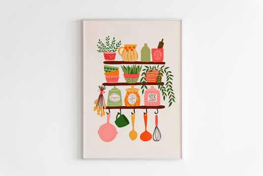 Kitchen Shelves Print