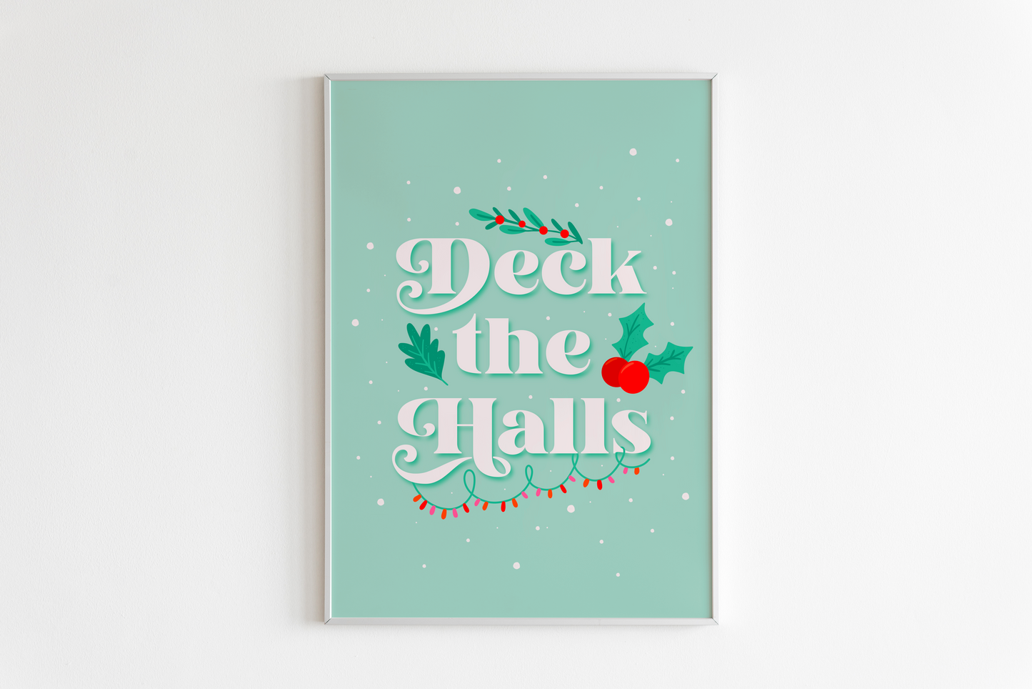 Deck The Halls Print in Green