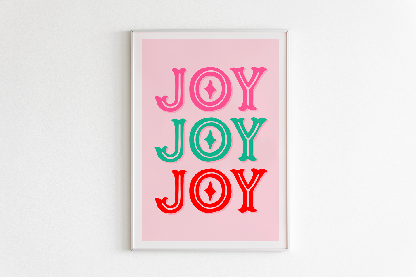 Christmas Joy Print in Pink