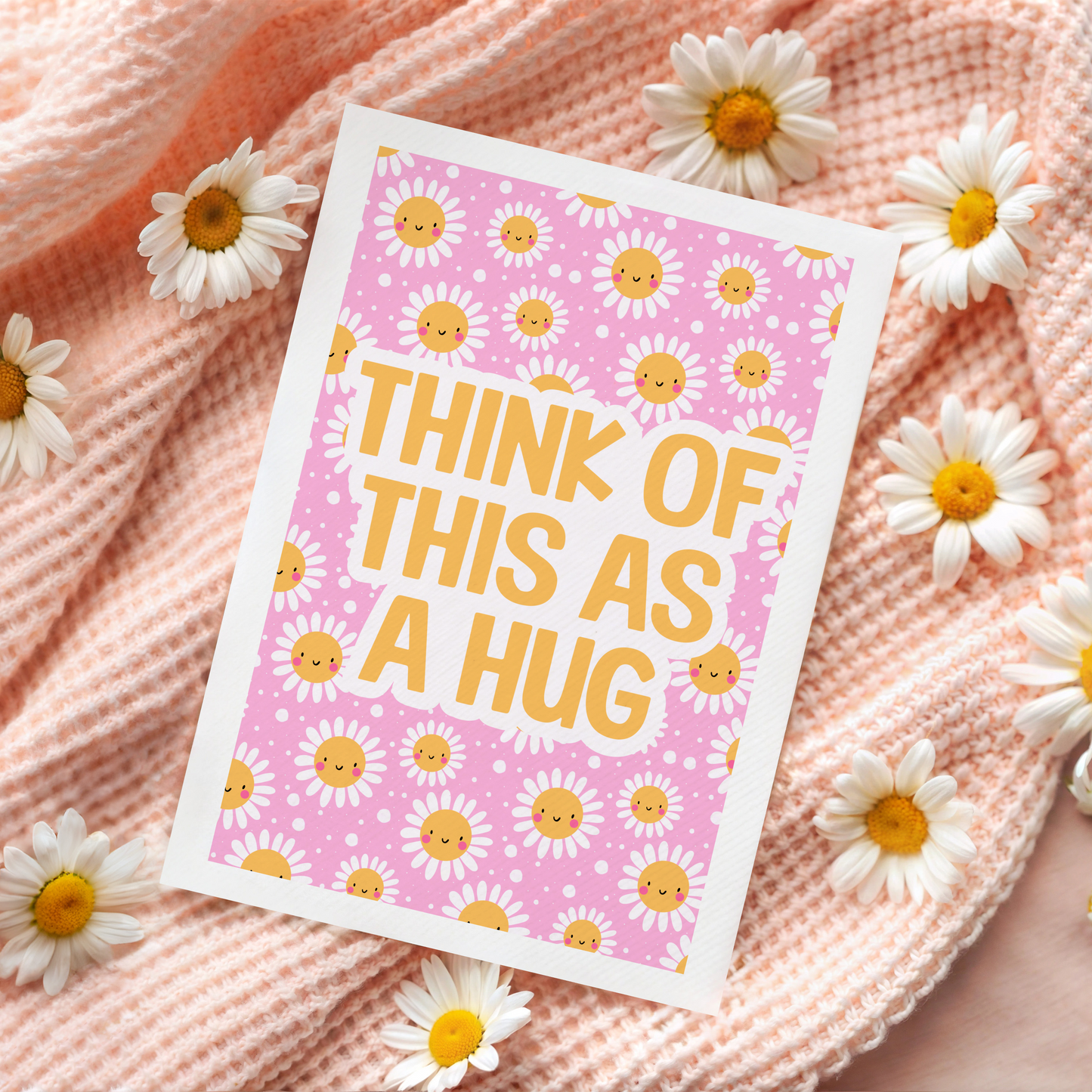 Think Of This As A Hug Card - A6 Greetings Card