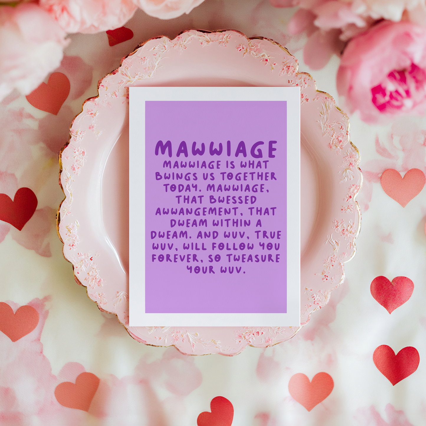 Mawwiage (Princess Bride) A6 Greetings Card With Envelope