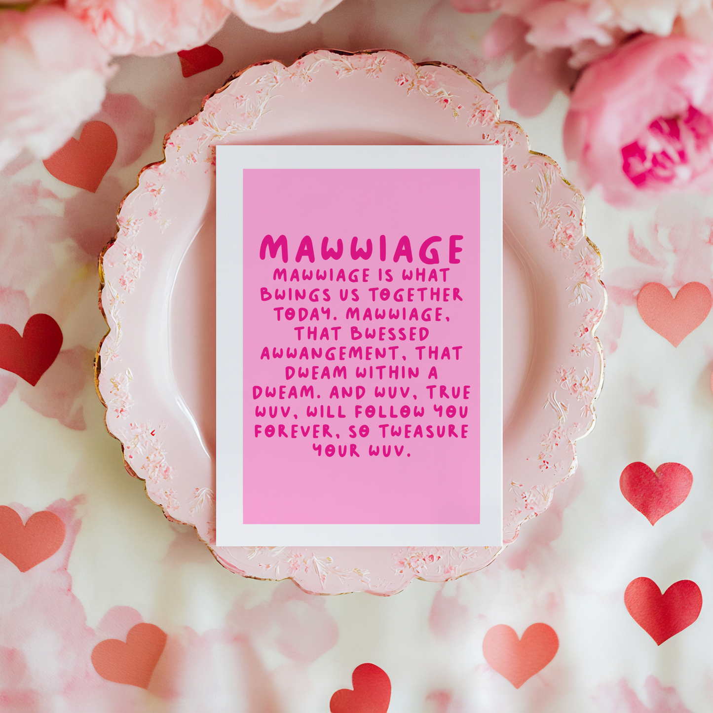 Mawwiage (Princess Bride) A6 Greetings Card With Envelope