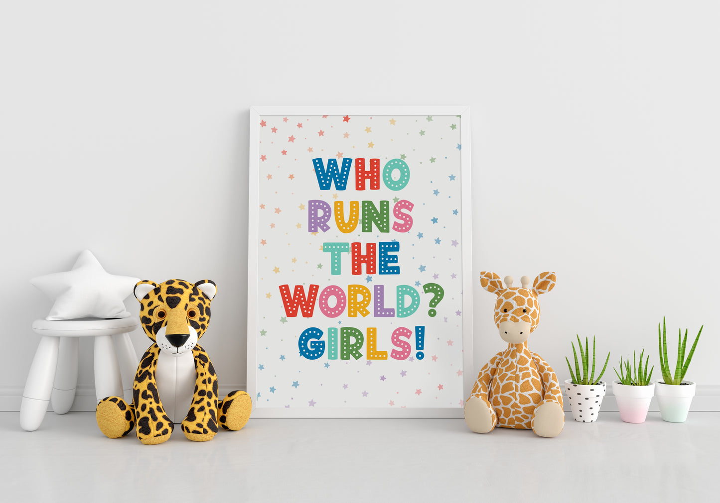 Who Runs The World? Girls! Print with White Background