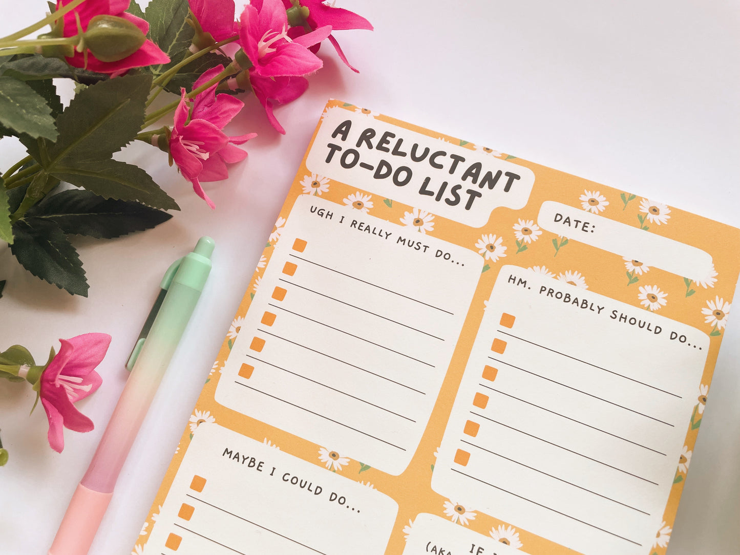 A5 Reluctant To-Do list Notepad - 100 Pages