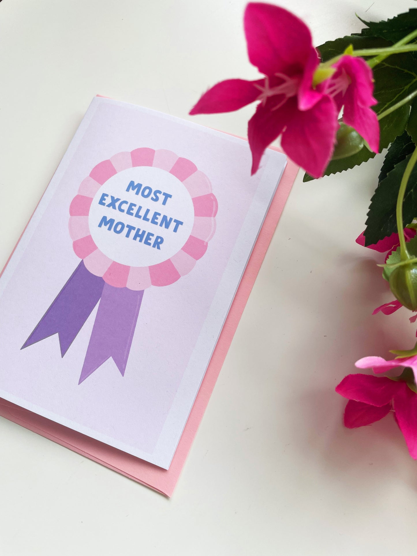 Most Excellent Mother Award Card A6 Greetings Card