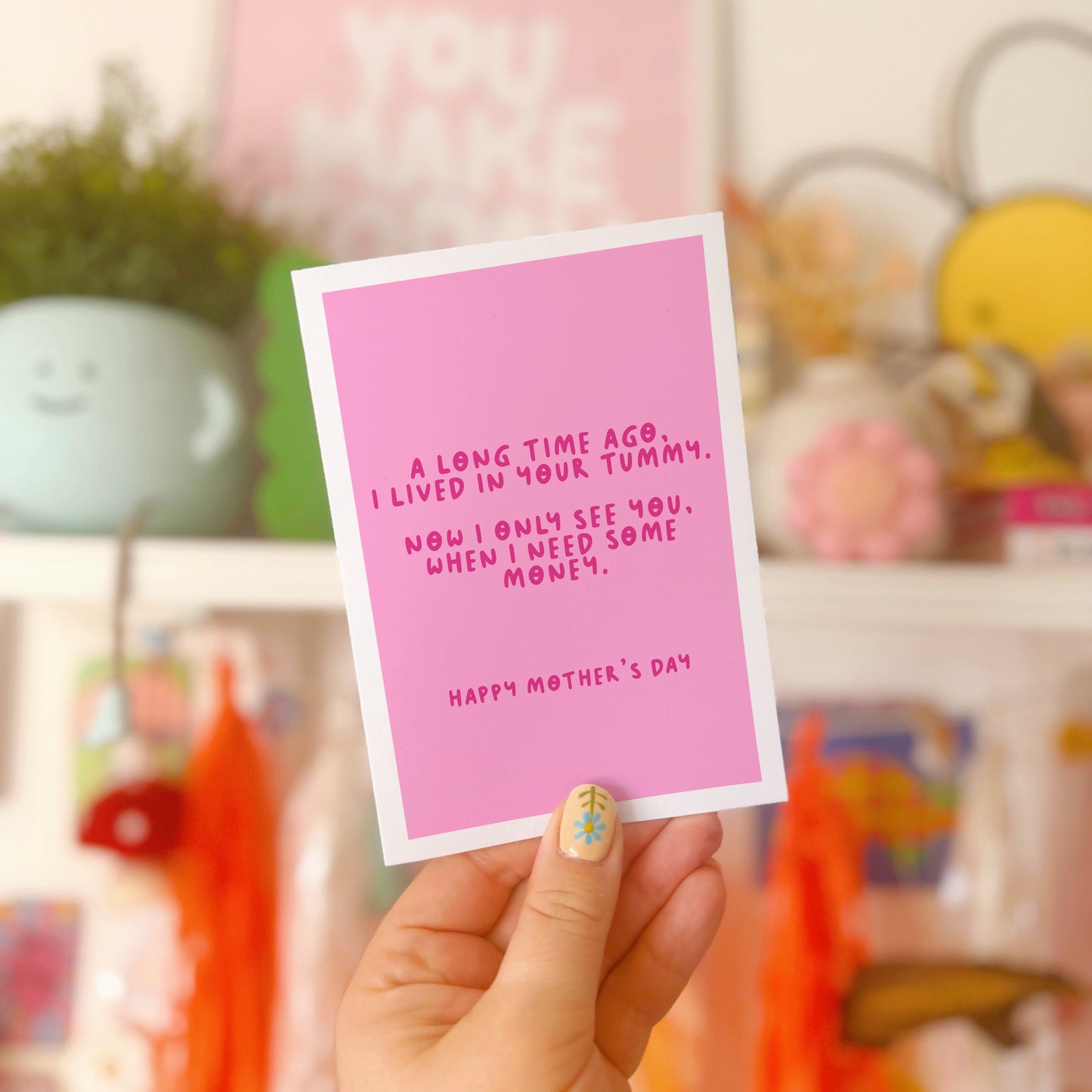 Funny Mother's Day Card - Pink A6 Greetings Card