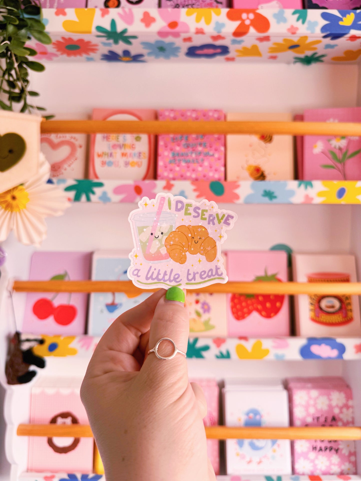 I Deserve A Little Treat Sticker - Holographic Sticker