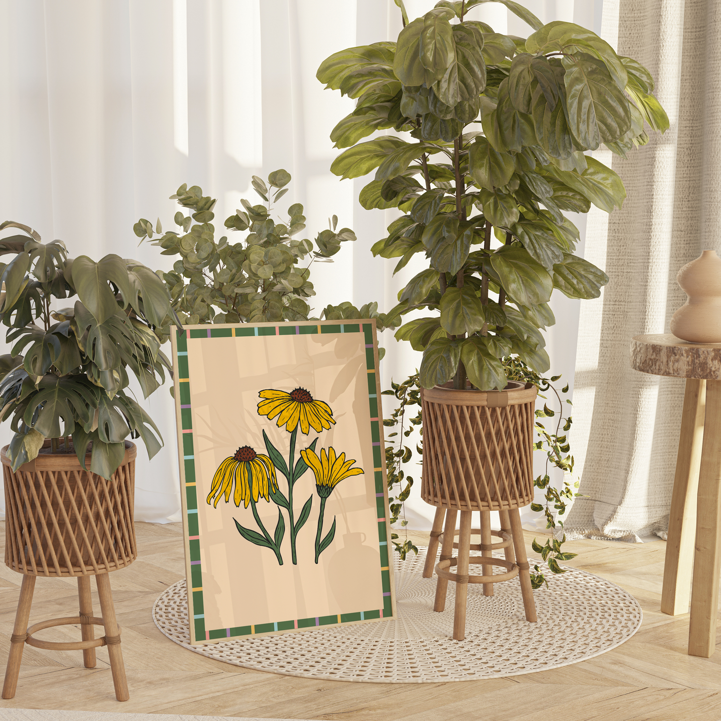 Autumn Daisies Print