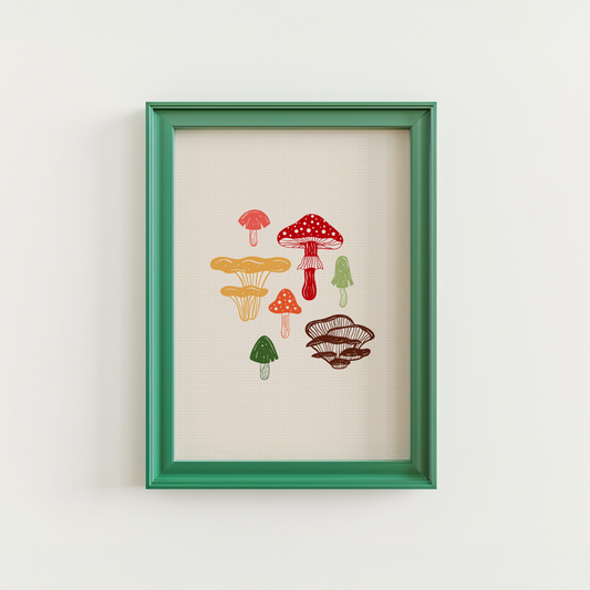 Mushrooms Print