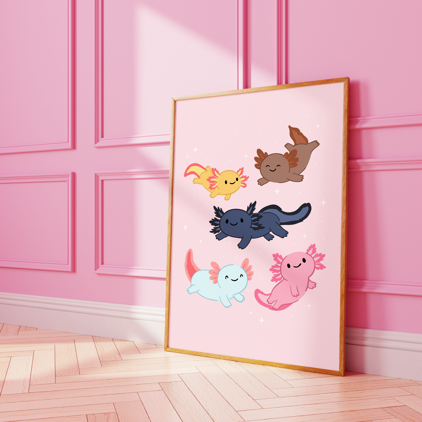 Axolotl Illustration Print