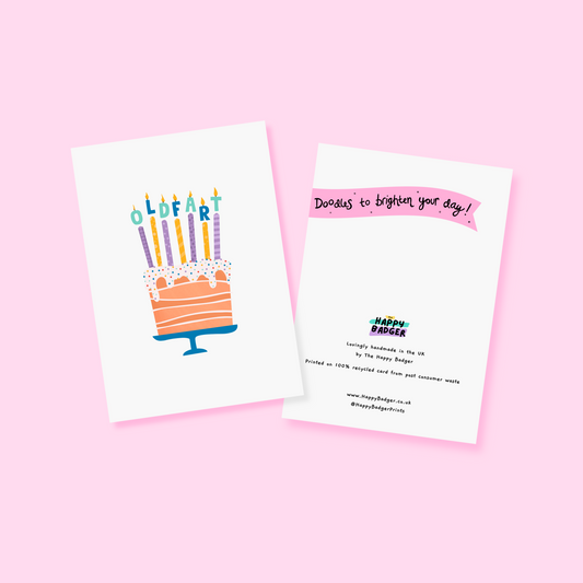 Old Fart Birthday Card - A6 Greetings Card