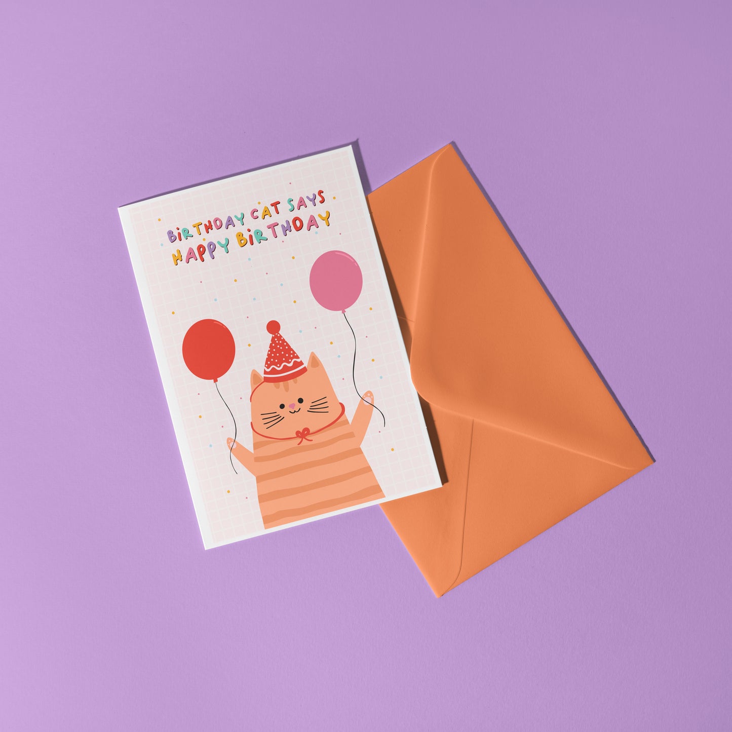Birthday Cat Card - A6 Greetings Card