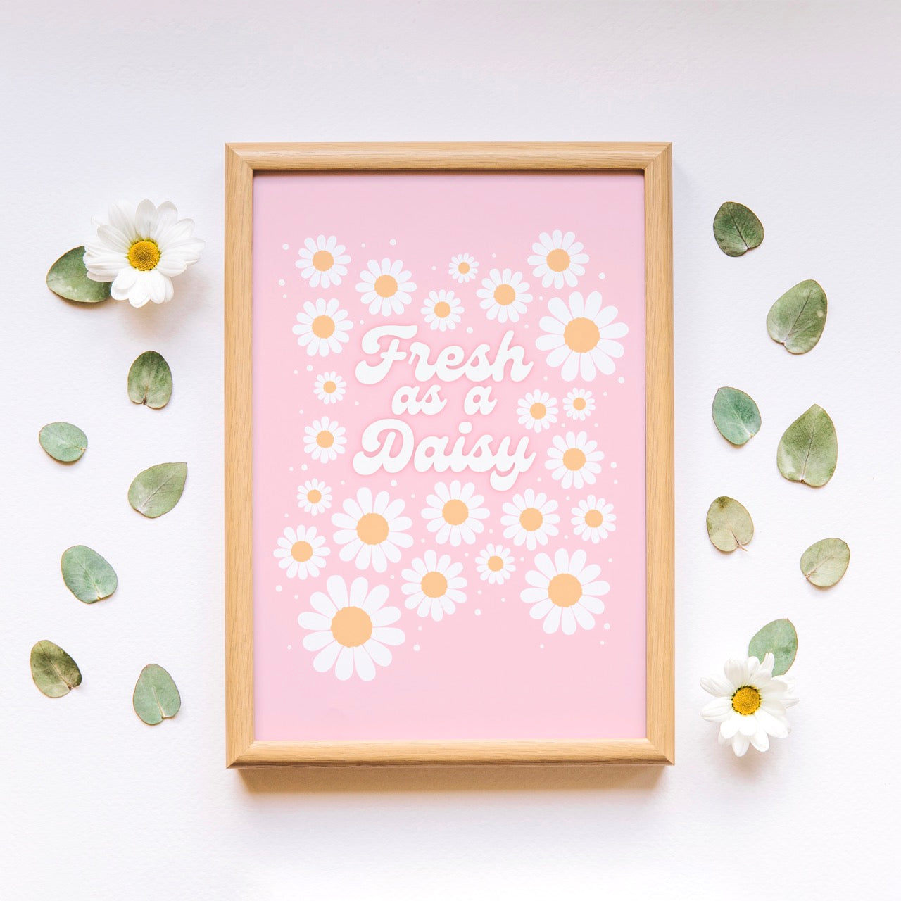 Fresh As A Daisy Print in Pale Pink