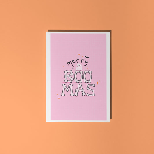 Merry Boo-Mas Card - A6 Greetings Card With Envelope