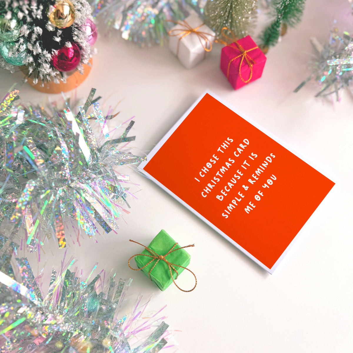 Cheeky Christmas Card in Red