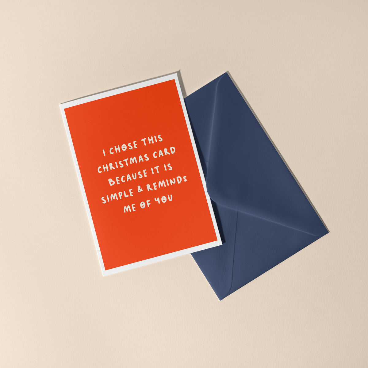 Cheeky Christmas Card in Red