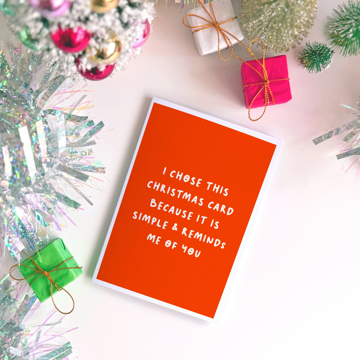 Cheeky Christmas Card in Red
