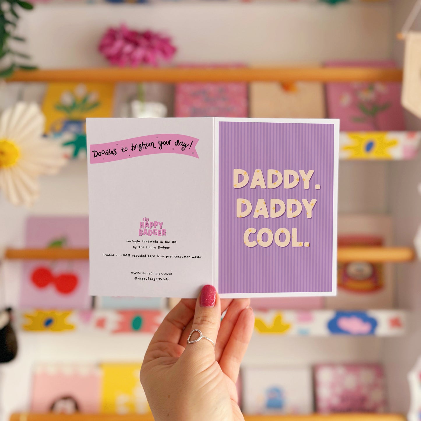 Daddy. Daddy Cool - Father's Day Card in Purple