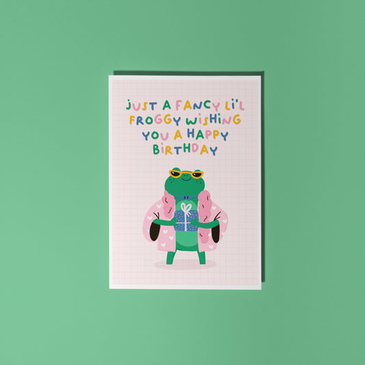 Birthday Frog Card - A6 Greetings Card