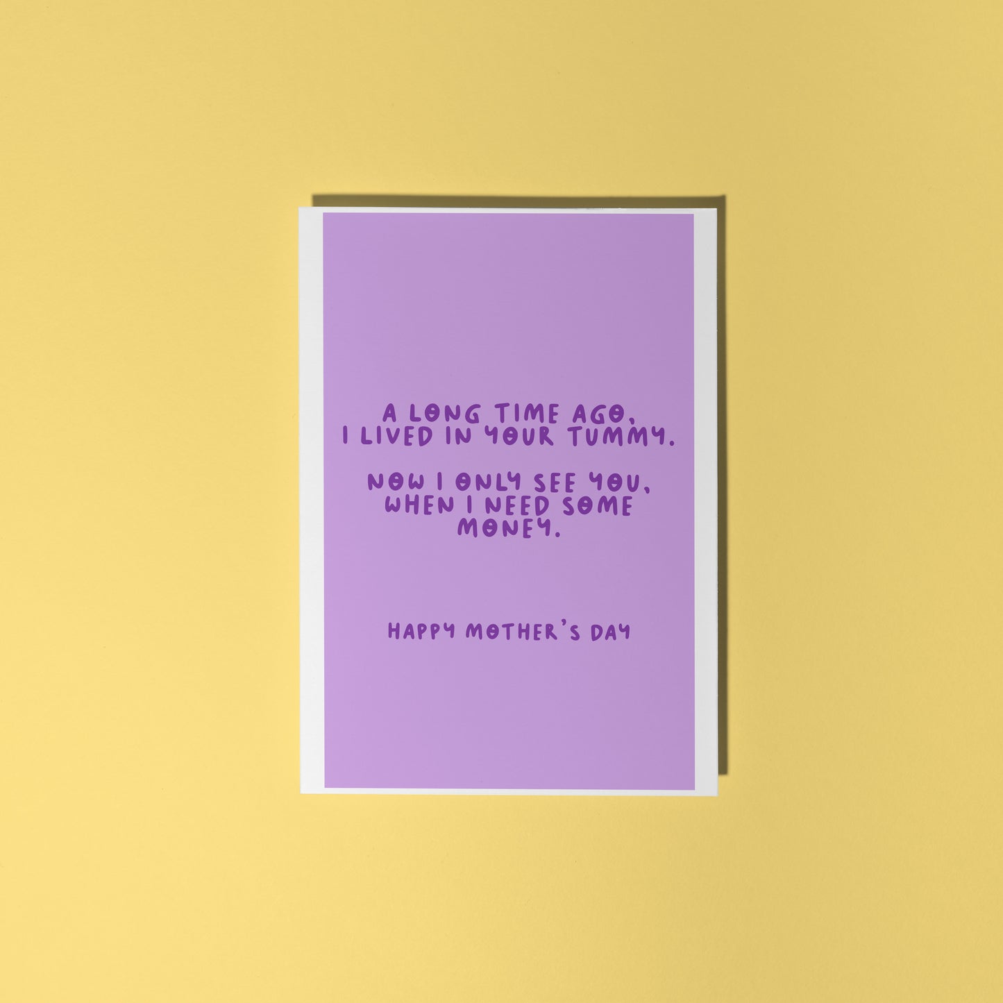 Funny Mother's Day Card - Purple A6 Greetings Card