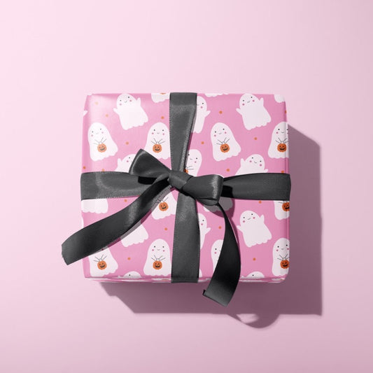 Pink Ghostie Gift Wrap - 50x70cm Sheets