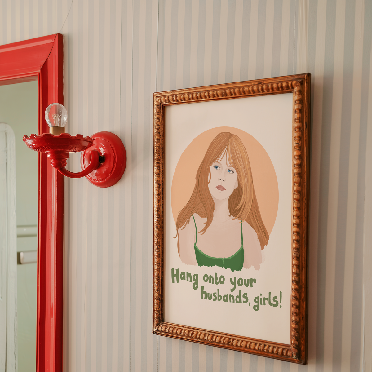 An illustrated portrait print of Gillian Owens from the film Practical Magic.