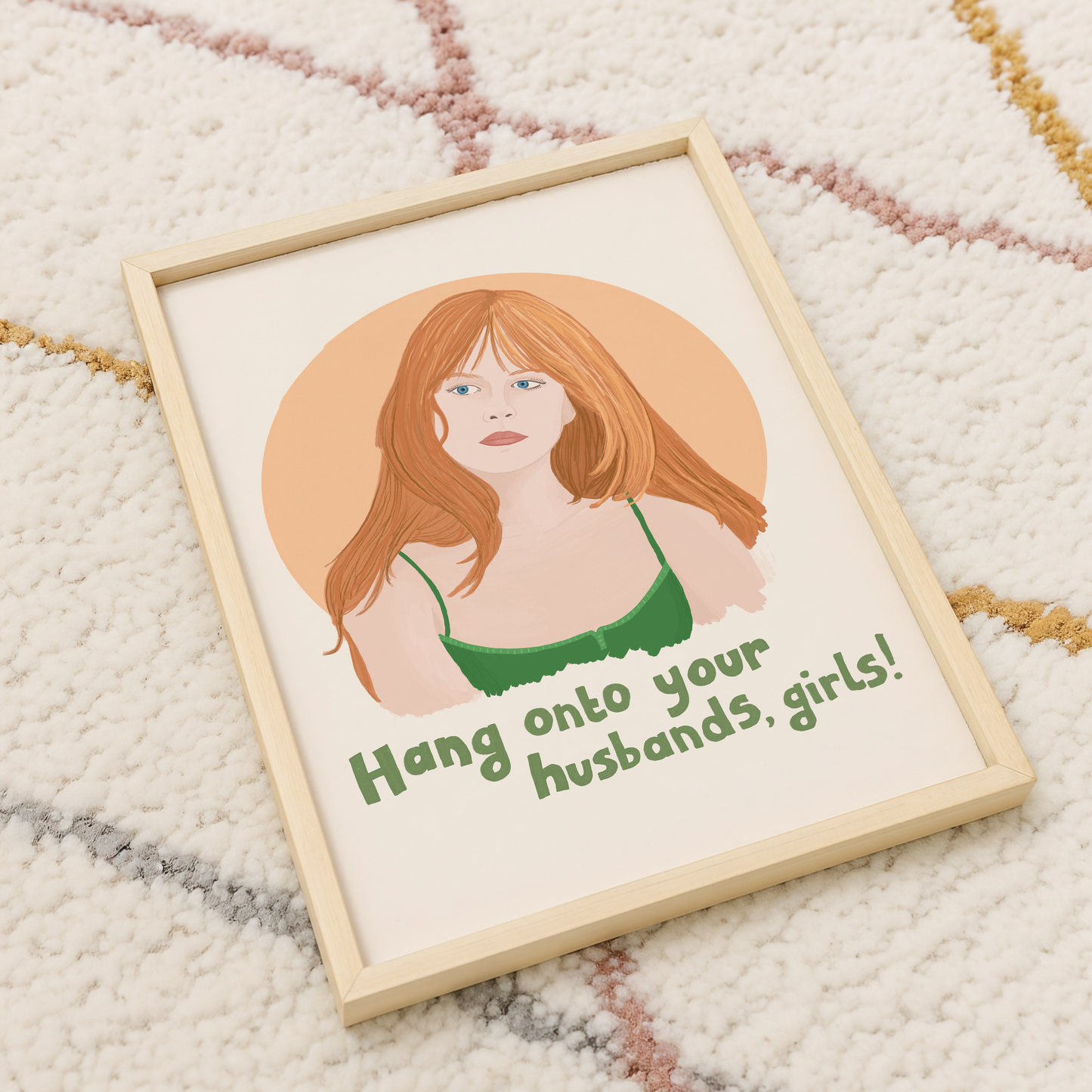 An illustrated portrait print of Gillian Owens from the film Practical Magic.