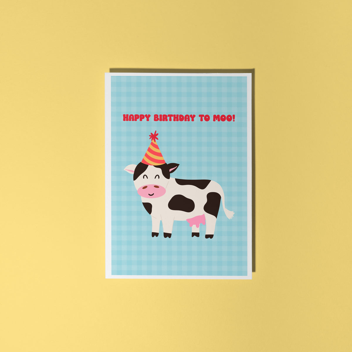 Happy Birthday To Moo - A6 Greetings Card