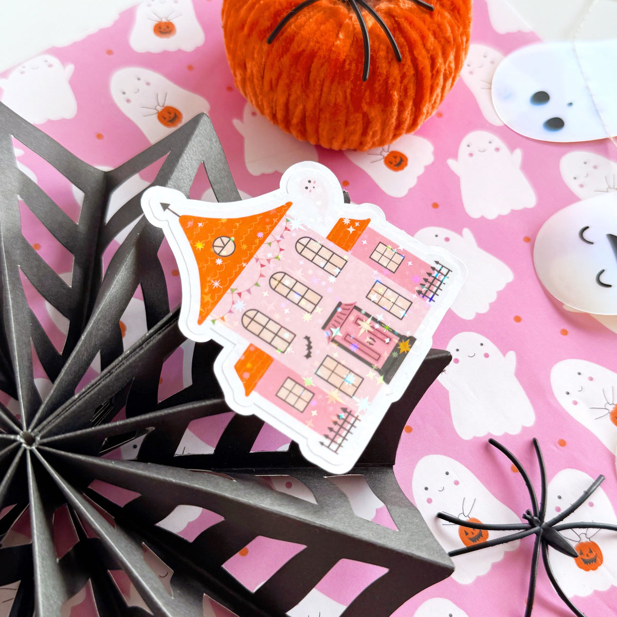 Haunted House Sticker - Halloween Holographic Sticker
