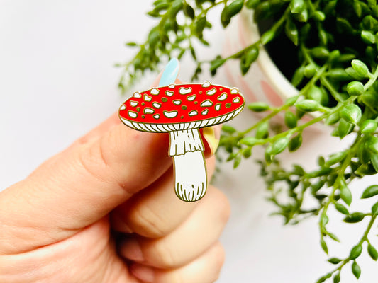 Mushroom Enamel Pin Badge