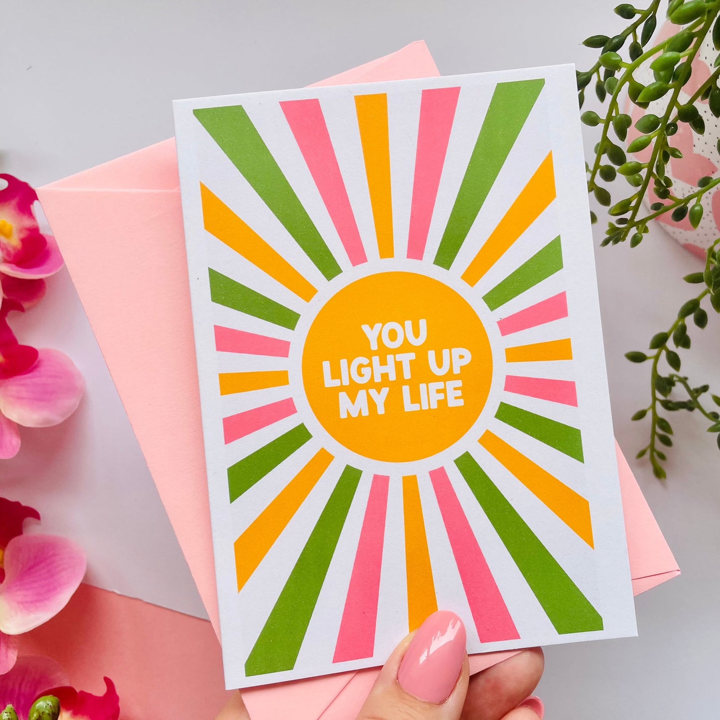 You Light Up My Life A6 Greetings Card