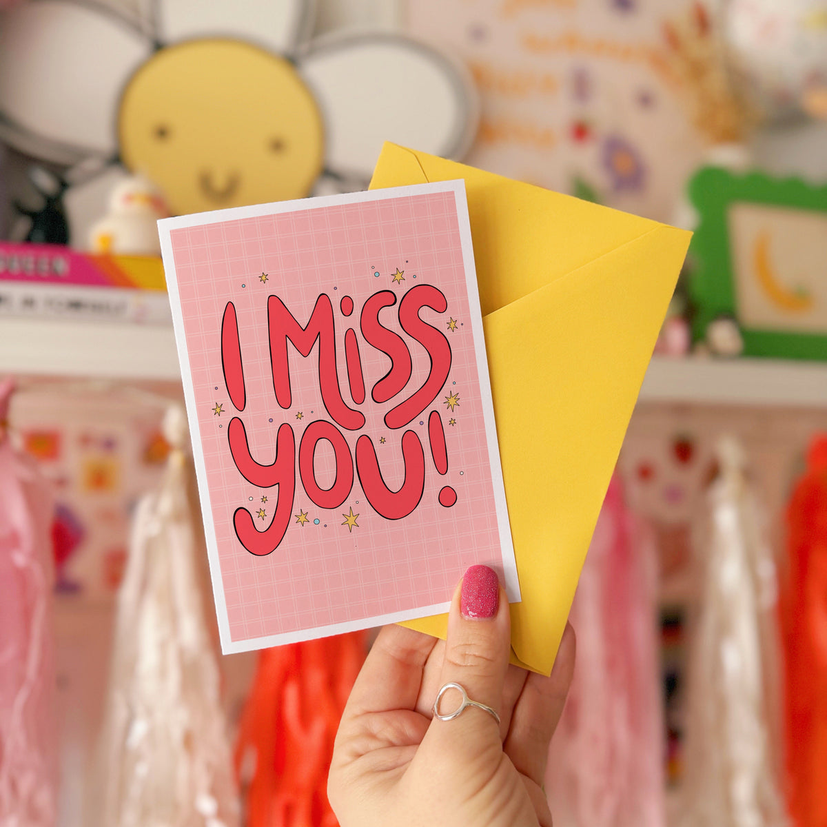 I Miss You Card - A6 Greetings Card