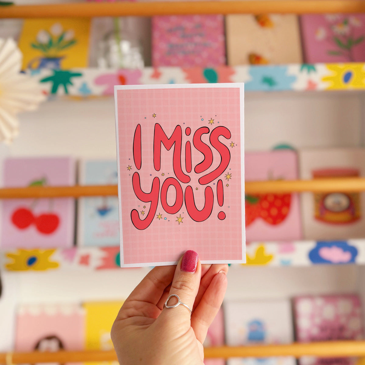 I Miss You Card - A6 Greetings Card
