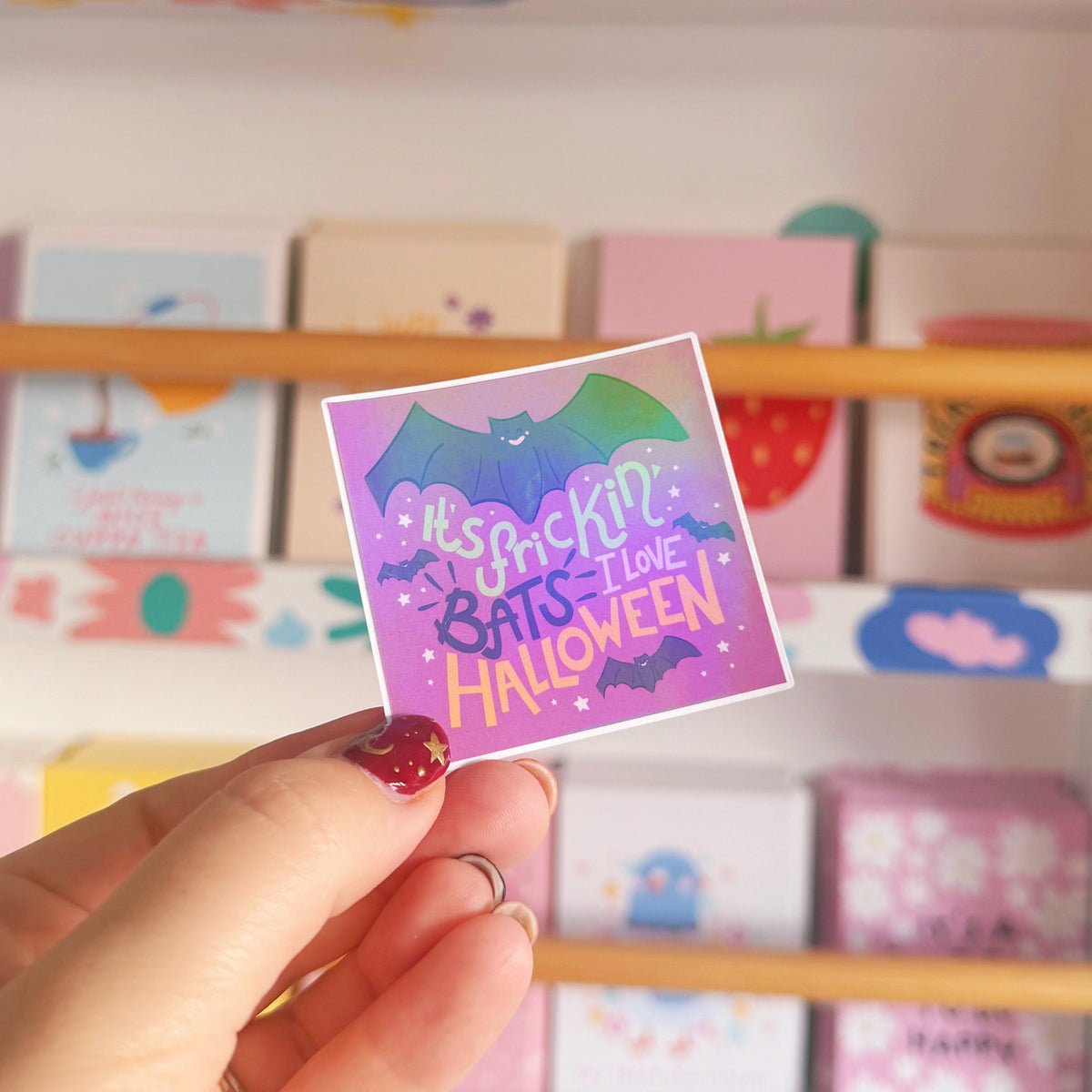 It's Frickin Bats Sticker - Halloween Holographic Sticker
