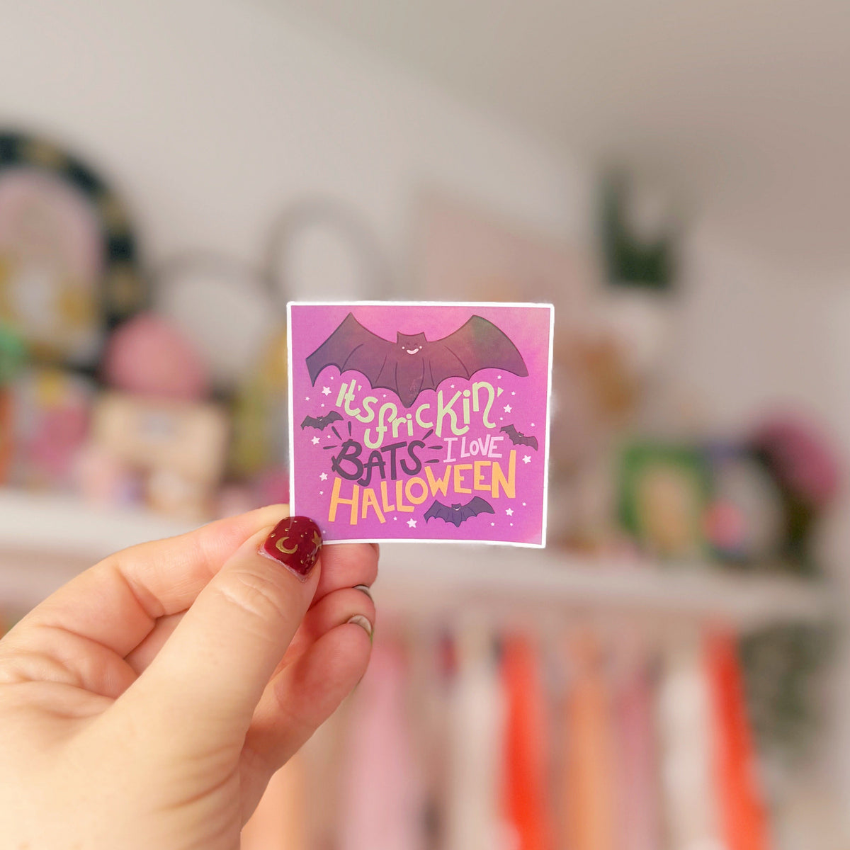 It's Frickin Bats Sticker - Halloween Holographic Sticker