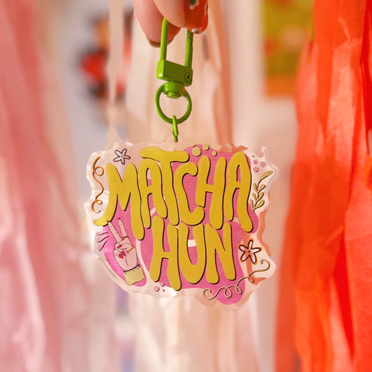 Matcha Hun Keyring - Single Sided Design
