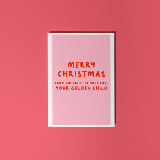Funny Favourite Child Christmas Card - A6 Greeting Card with Envelope