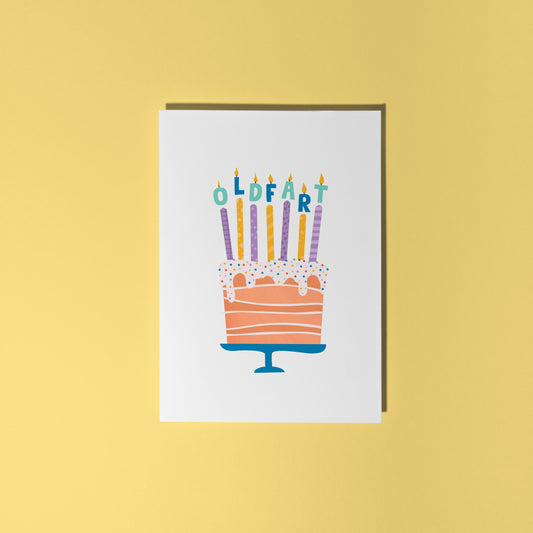 Old Fart Birthday Card - A6 Greetings Card