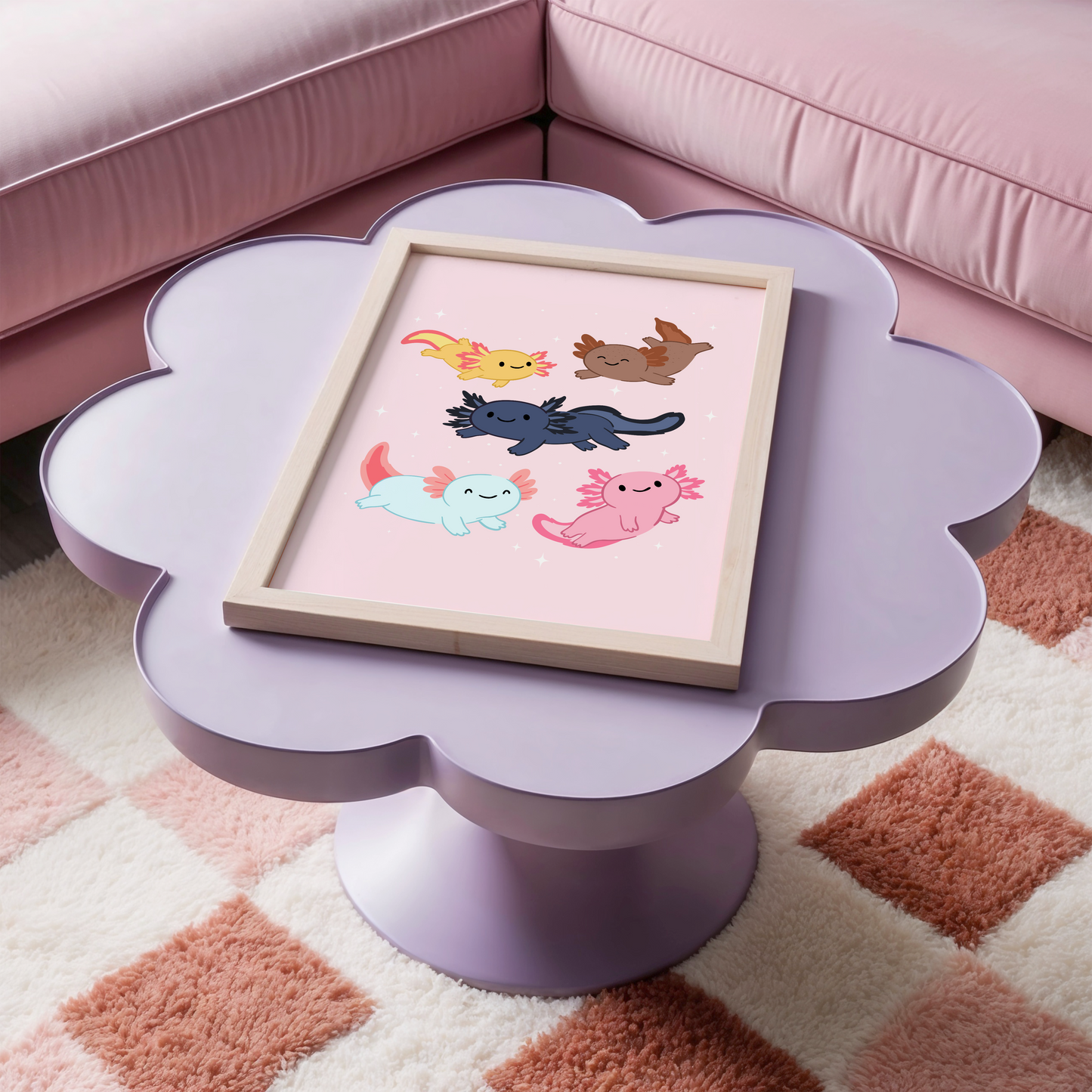 Axolotl Illustration Print