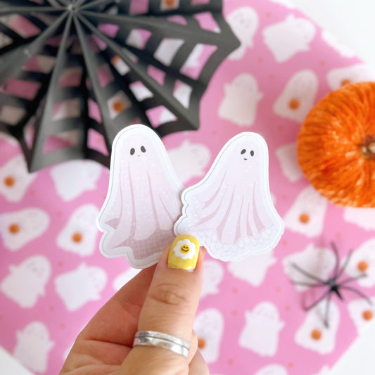 Cute Ghost Stickers - 2 Pack Of Holographic Halloween Stickers