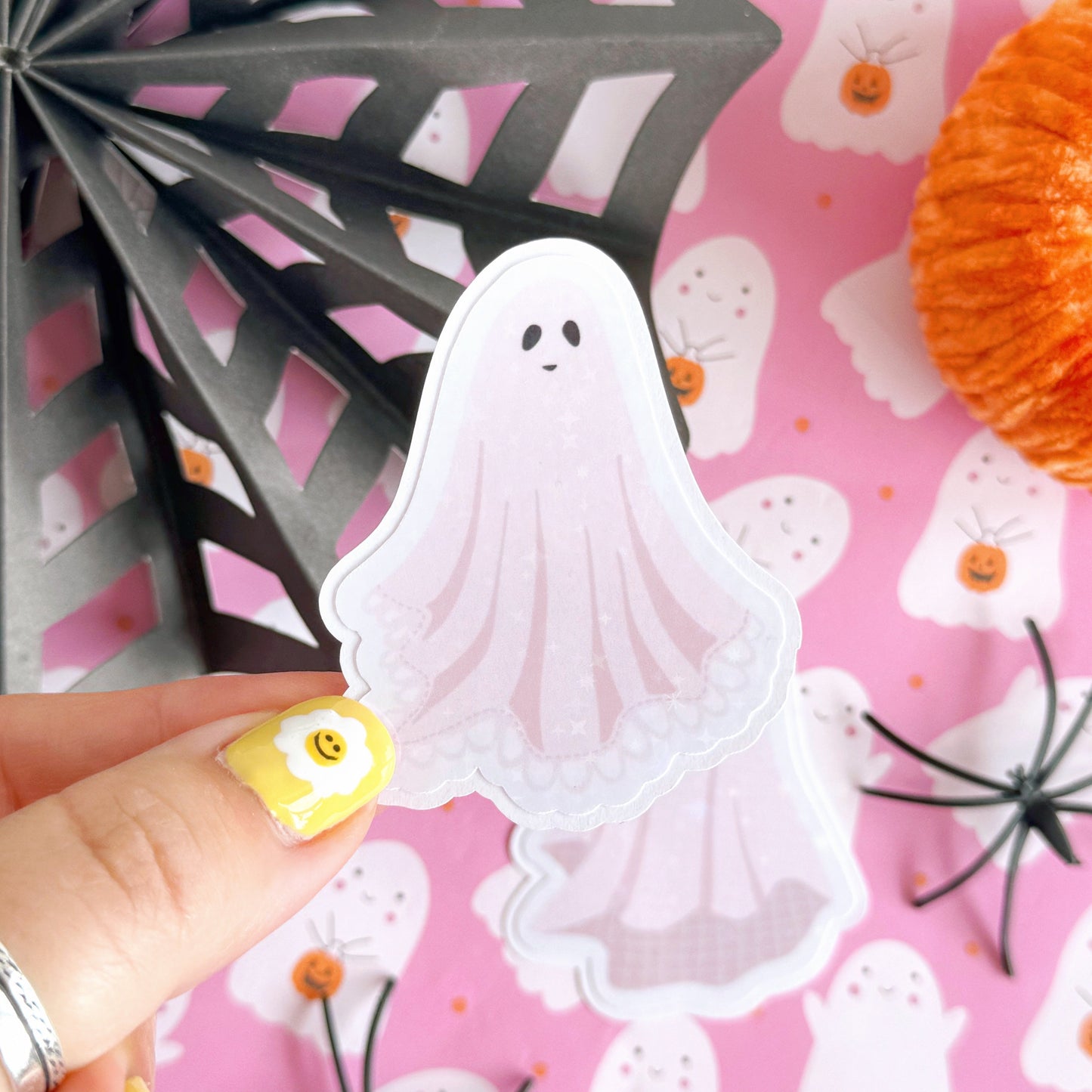 Cute Ghost Stickers - 2 Pack Of Holographic Halloween Stickers