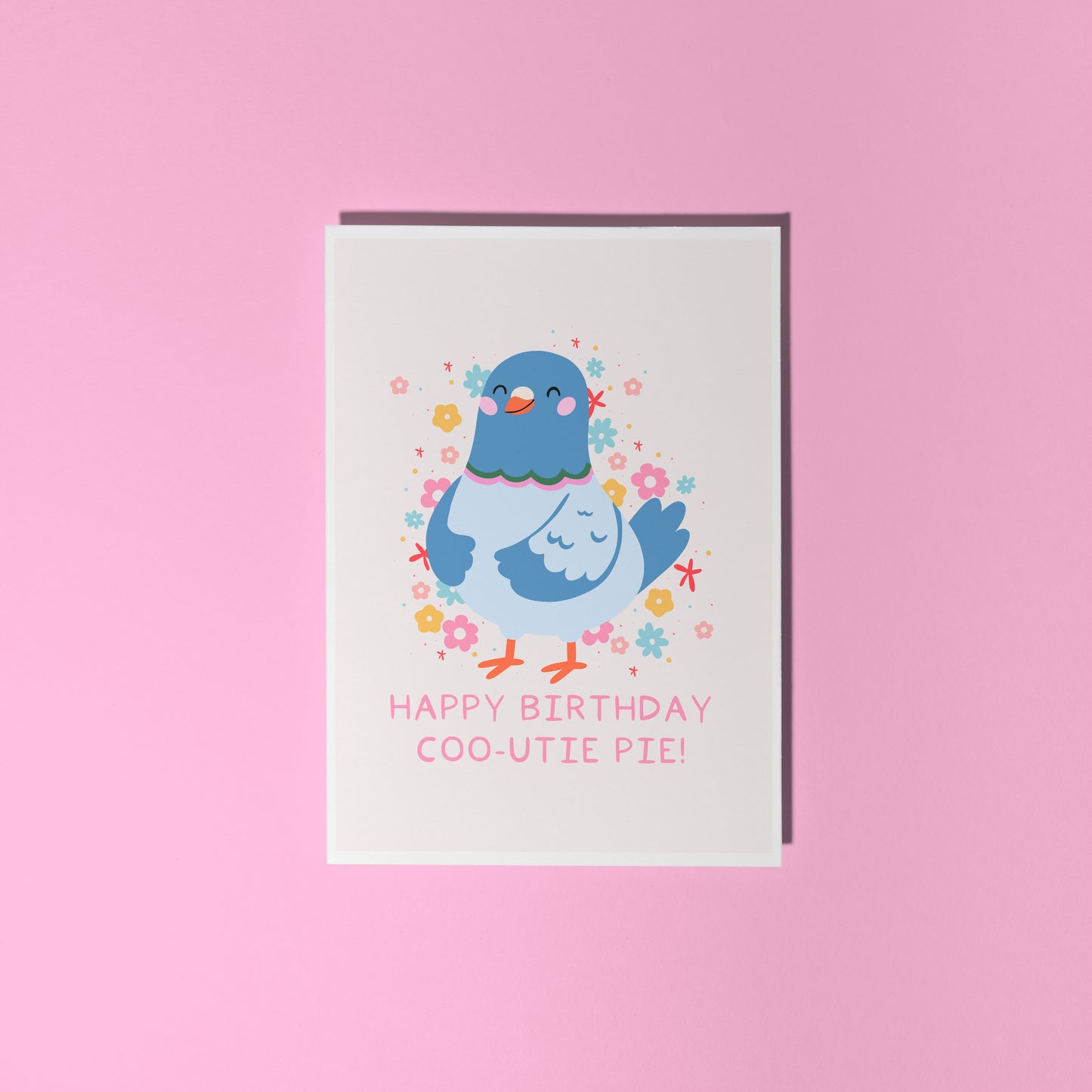 Happy Birthday Coo-Utie Pie Card - A6 Greetings Card