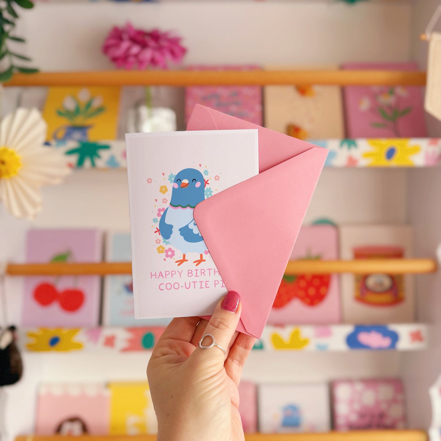 Happy Birthday Coo-Utie Pie Card - A6 Greetings Card