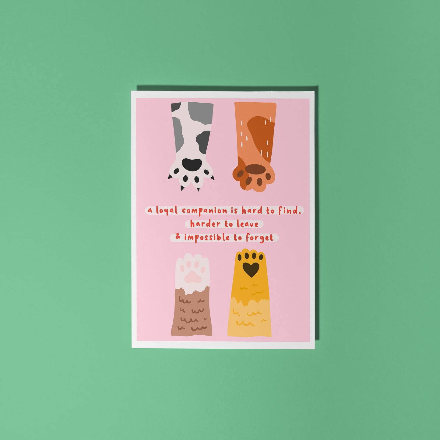 Pet Loss Quote Card - A6 Greetings Card